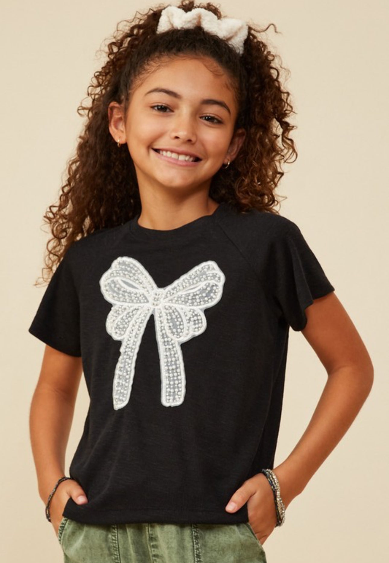 Black Pearl Bow Top