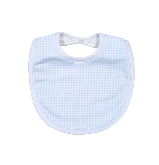 Blue Gingham Bib Baby Loren