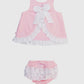Pink and White Swiss Dot Bloomer Set