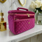 Classic Train Case - Fuchsia Velvet