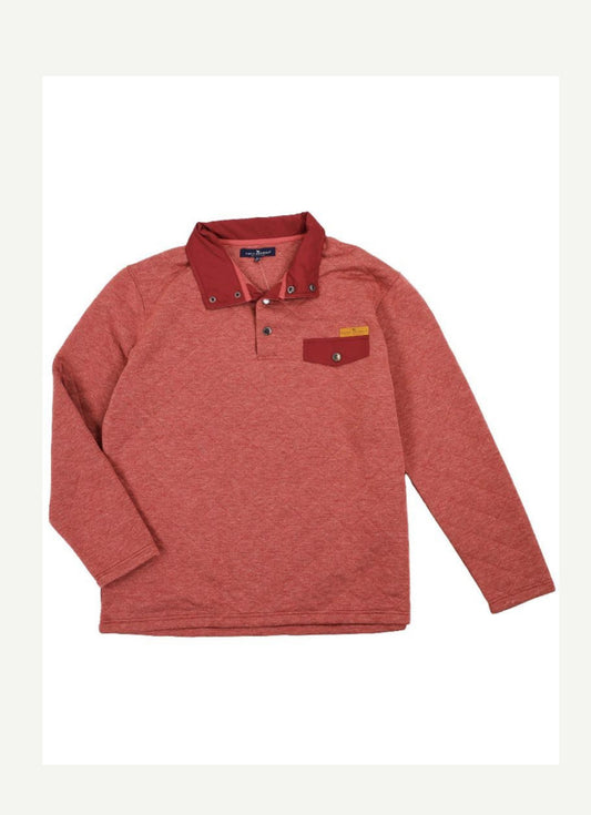 Simply southern men’s quilted pullover garnet