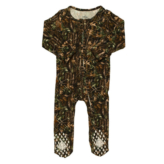 Oak Camo Bamboo Zip PJ- Belle Cher