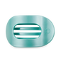 Totally Turquoise Round Flat Hair Clip | Large