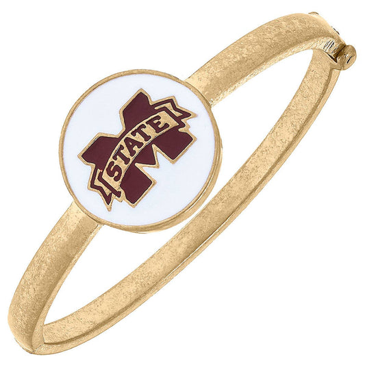 Mississippi State Bulldogs Enamel Statement Hinge Bangle