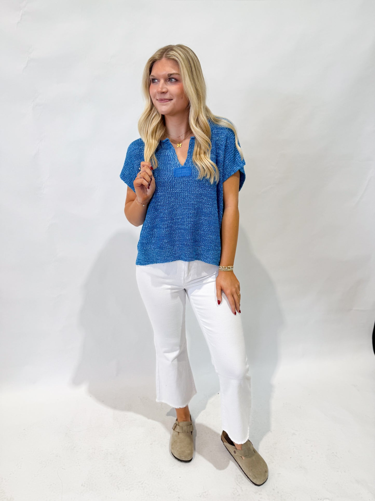 Back Patch Sweater | Cobalt Blue