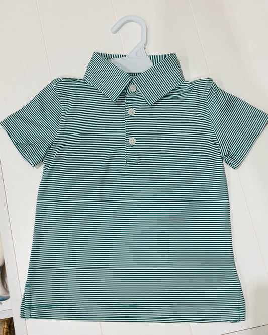 Hunter Green/White Performance Polo|Meripex