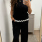 Ric Rac Black Pant Set