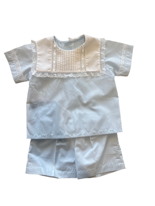 Classic powder blue bib set