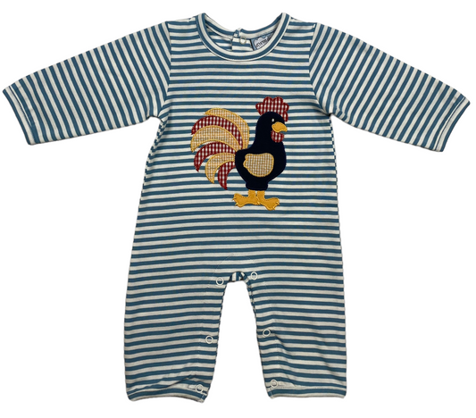 Rooster boy romper