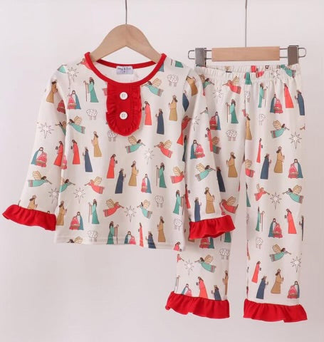 Nativity Ruffle Girl Set