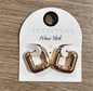 Gold Square Earrings