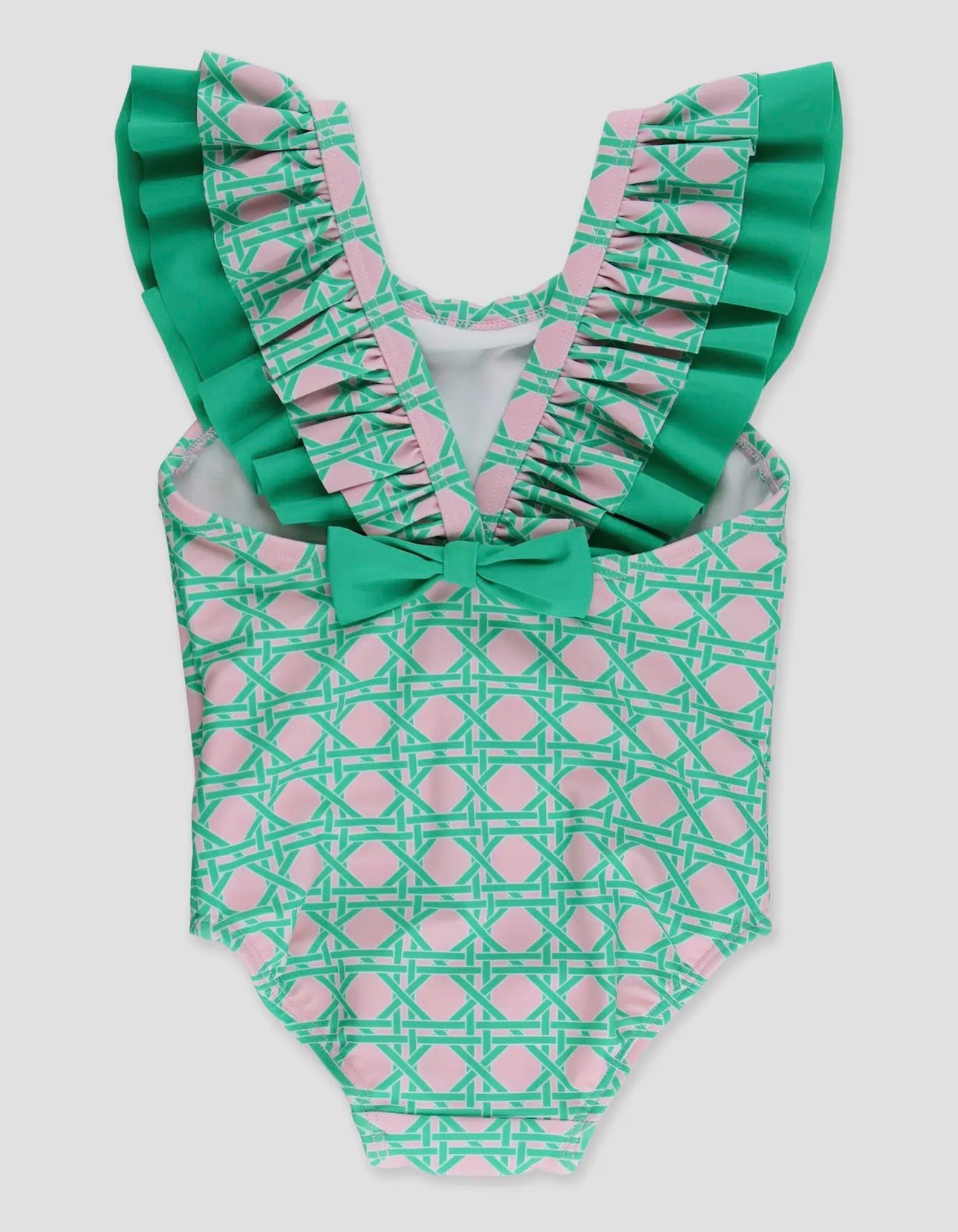 Pink Coastal Cane V-Back Swim Suit