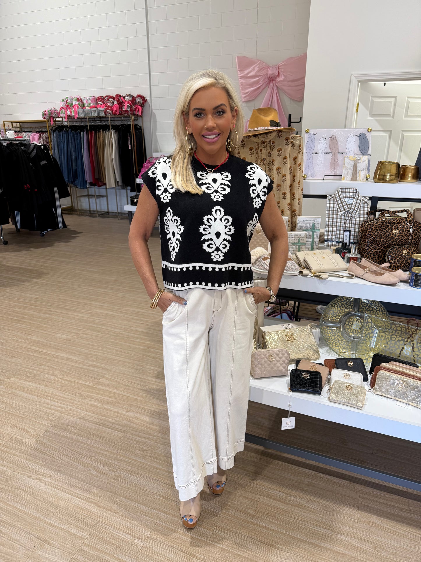 Black Bohemian Sweater Top