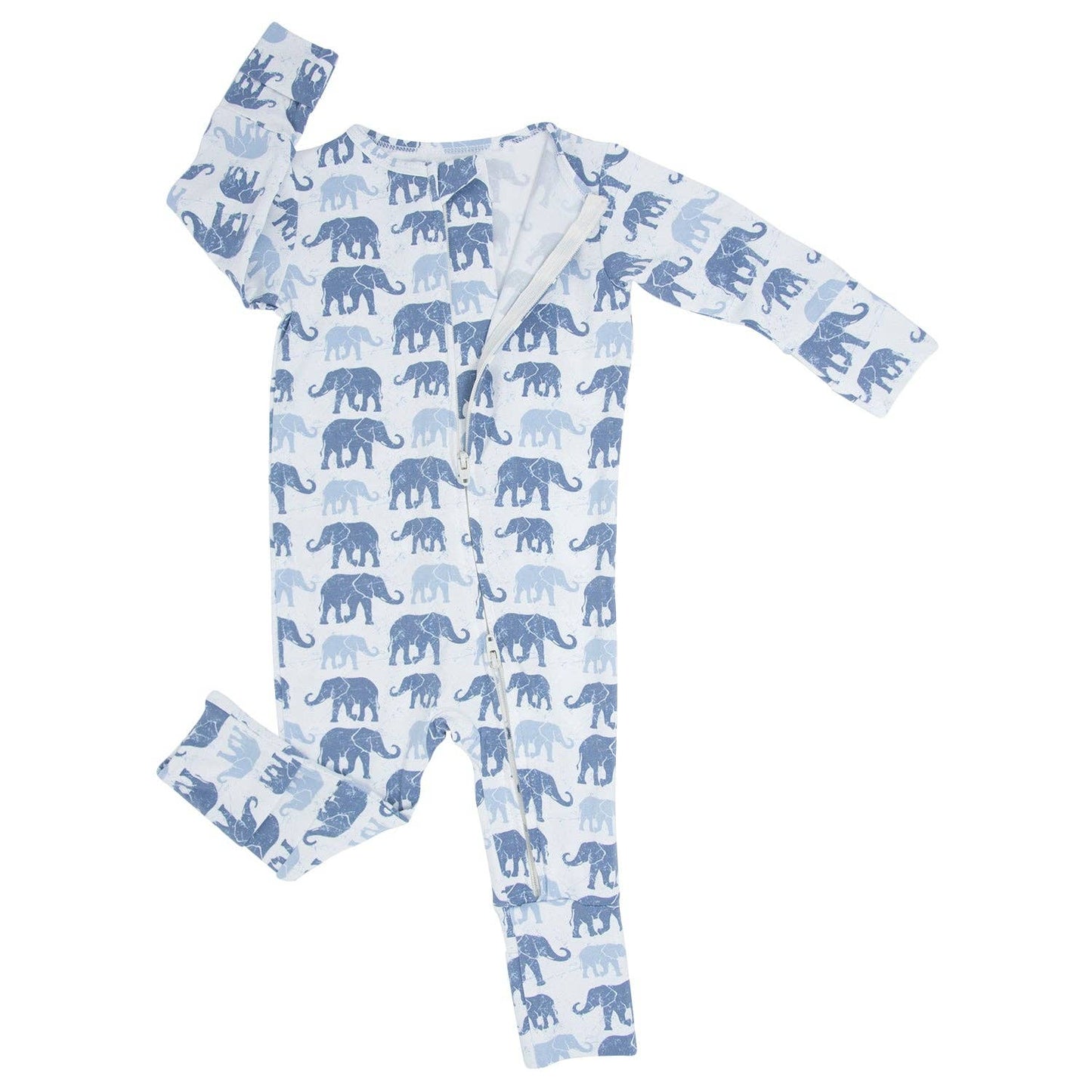 Sweet bamboo Convertible Romper - Ethans elephants