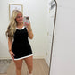 Black Colorblock Activewear Dress