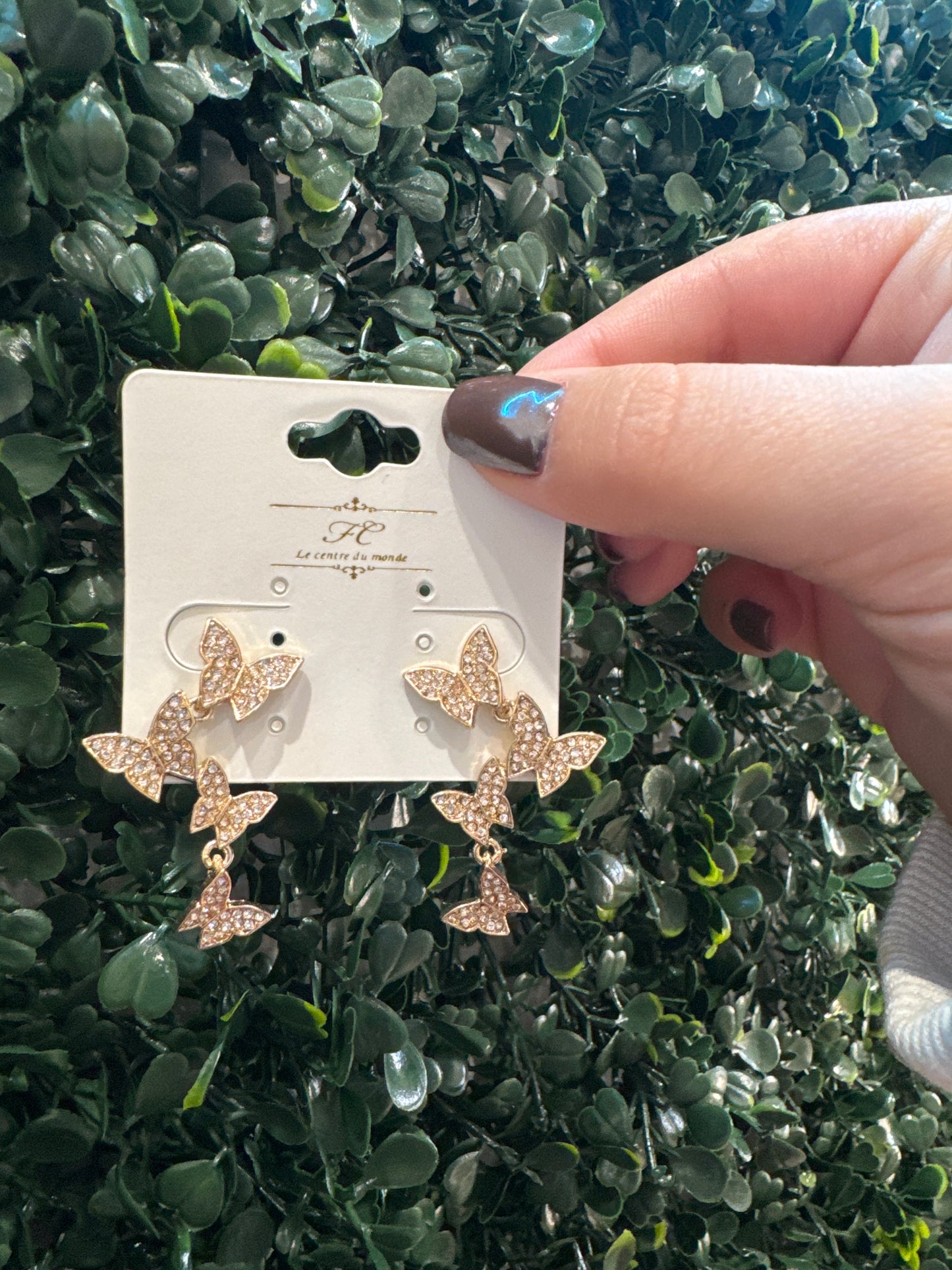Gold Butterfly Earrings