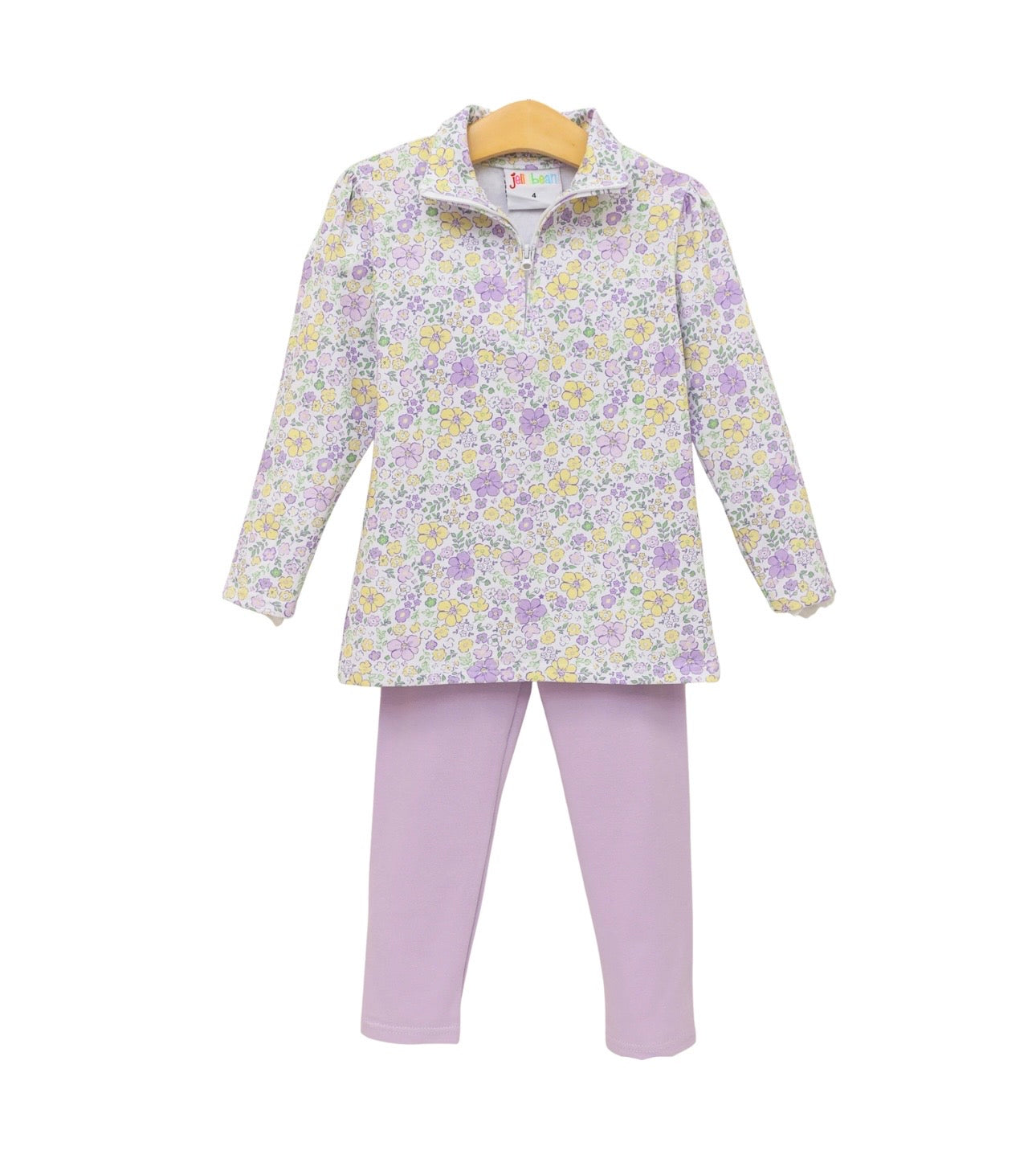 Bayou floral half zip pant set