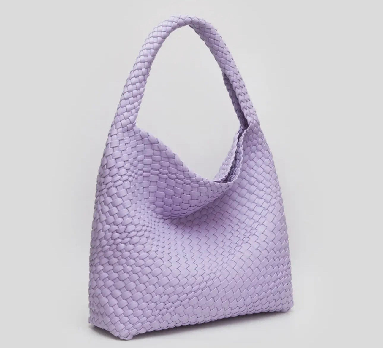 Woven Tote Purple w/Pouch