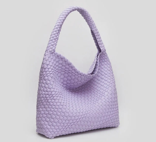 Woven Tote Purple w/Pouch