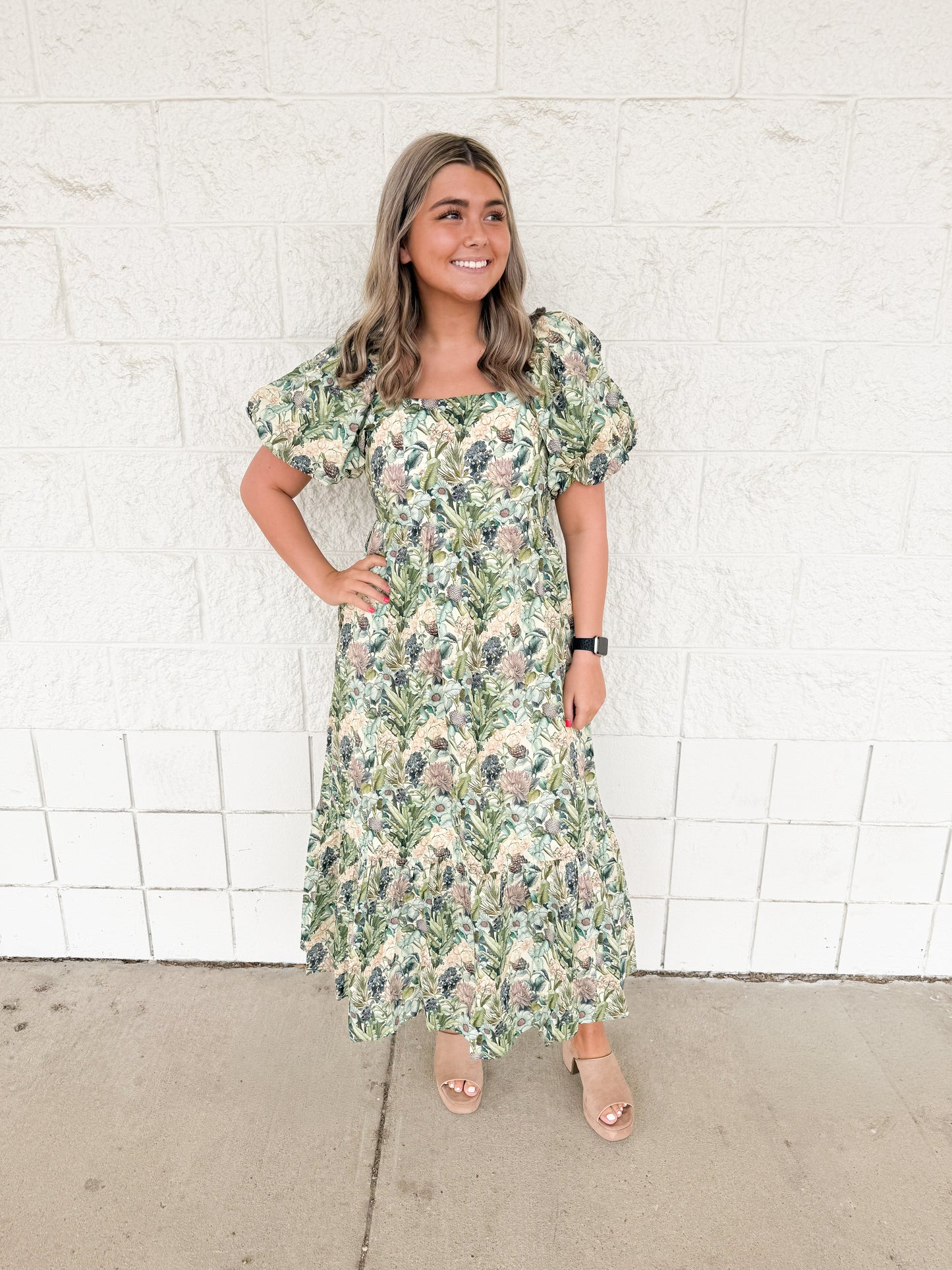 Wildflower Whimsy Midi Dress