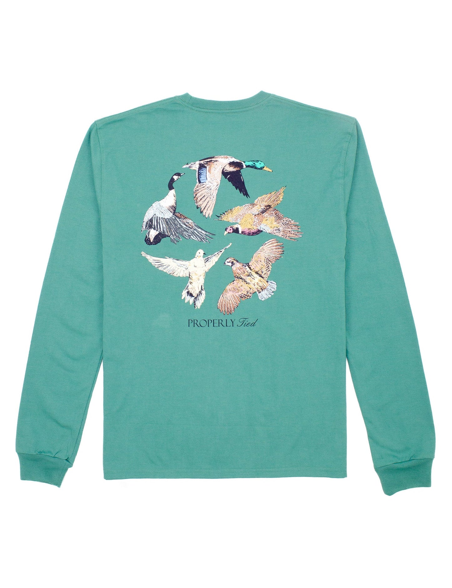 Properly tied flock long sleeve tshirt