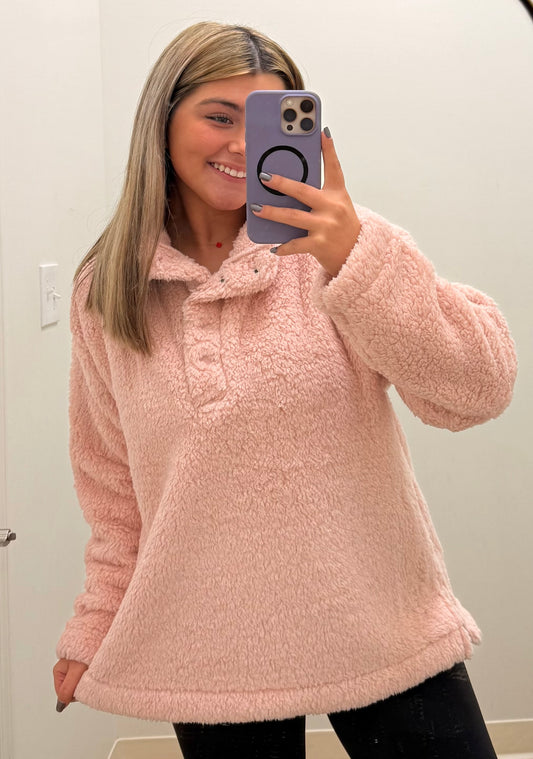 Light Pink Sherpa Jacket