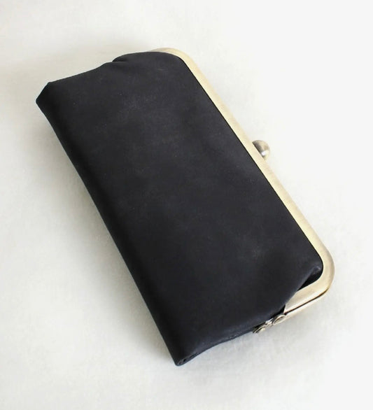 Lock Clutch Wallet Black