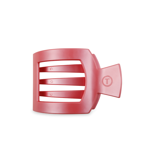 Calming Coral Square Flat Hair Clip | Medium