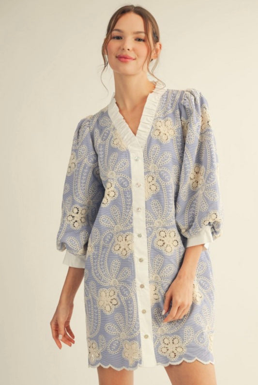 Blue Party Garden Dress