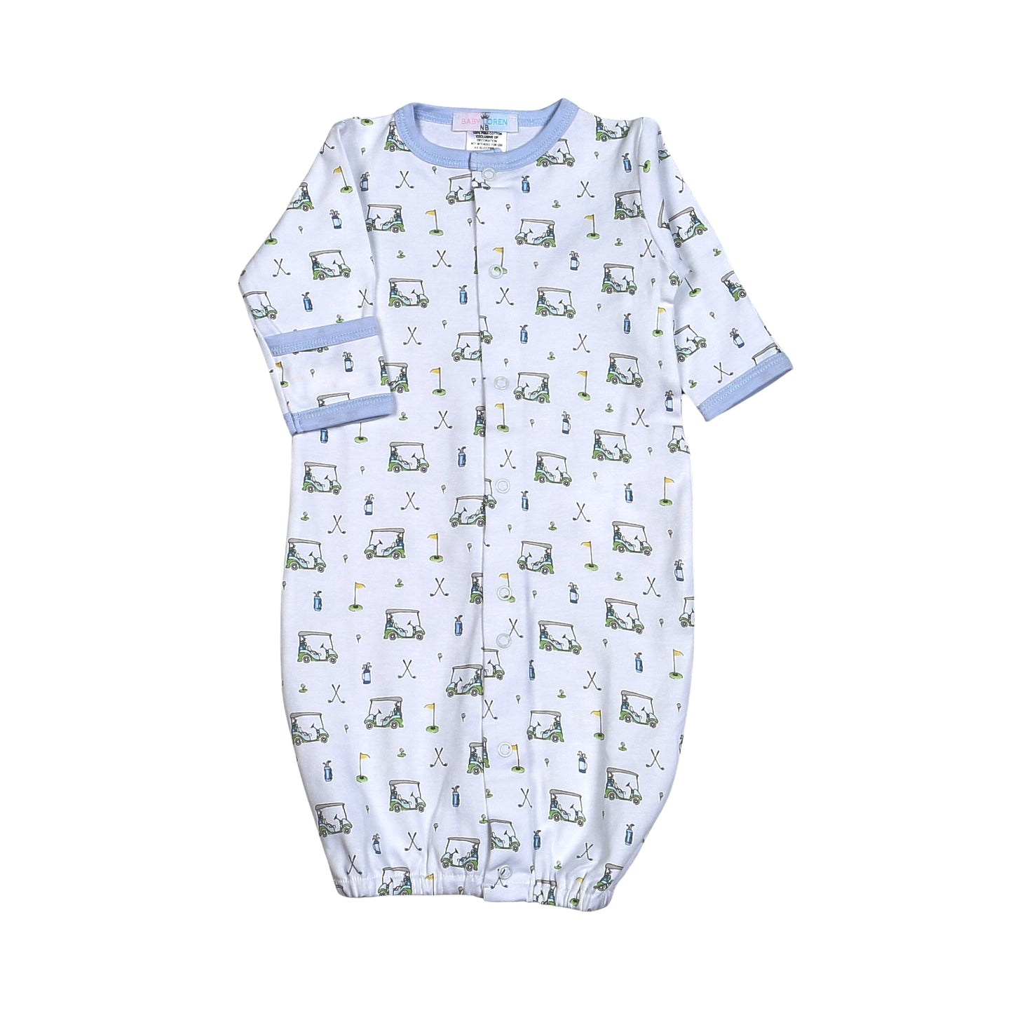 Blue golf pima convertible gown