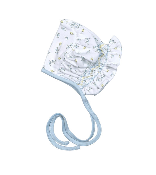 Baby Loren Blue Floral Bonnet