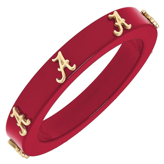 Alabama Crimson Tide Resin Logo Bangle in Crimson