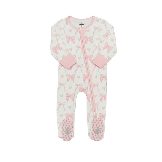 Bow Bamboo Zip PJ- Belle Cher
