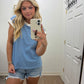Stripe Everyday Top| Ocean Blue