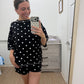 Black Polka Dot Scuba Set