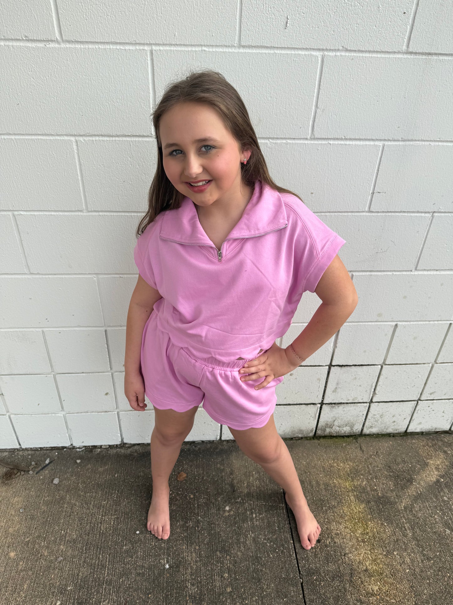 Scallop Tween Set | Pink
