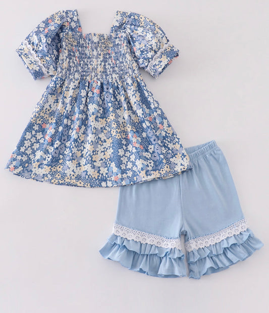 Blue Floral Set