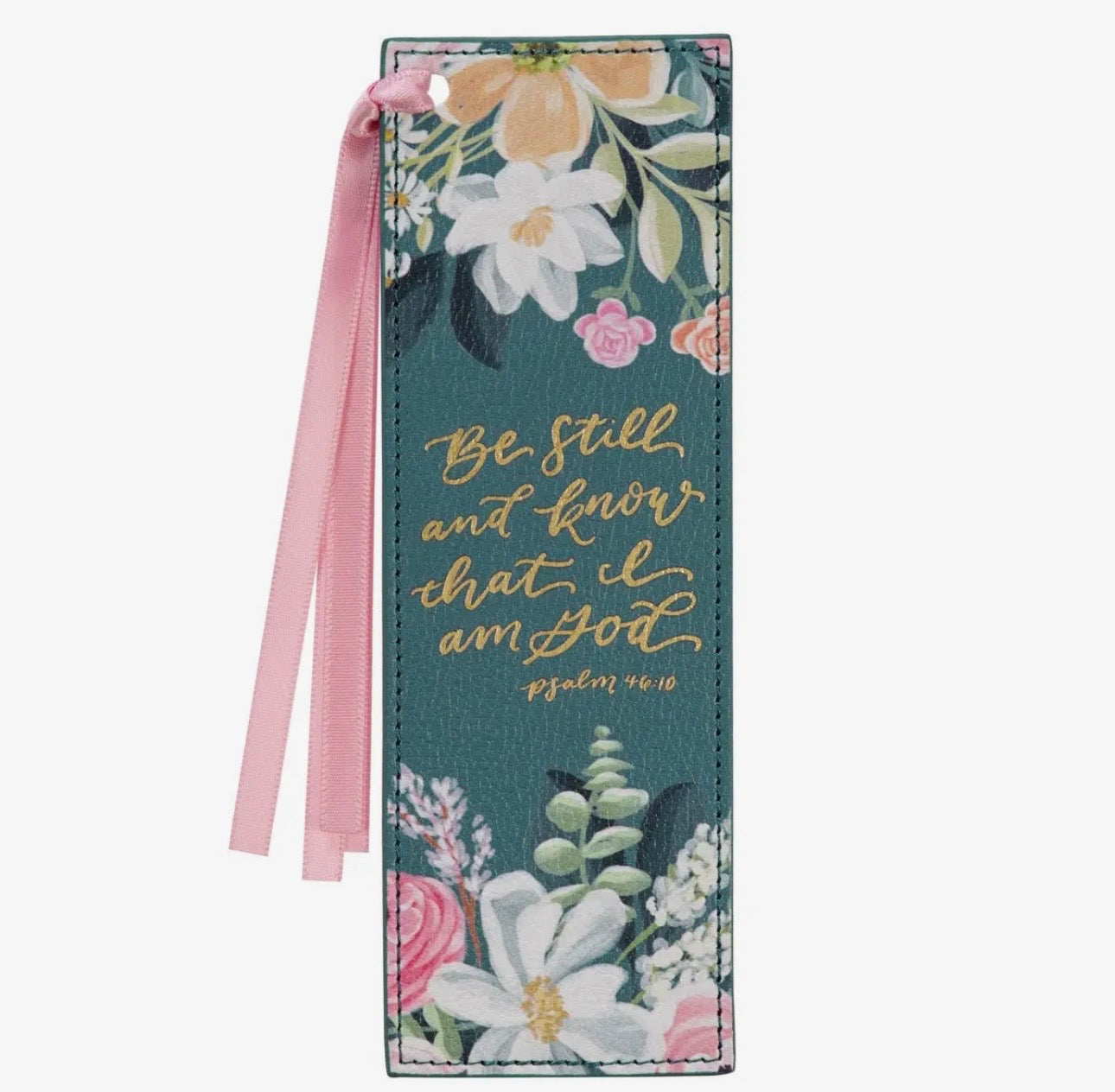 Faux Leather Bookmark Be Still and Know