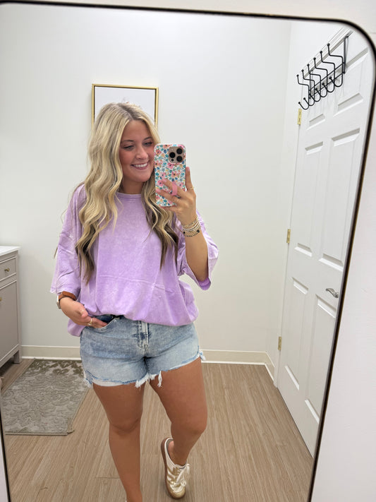 Lavender Oversized Boyfriend Tee