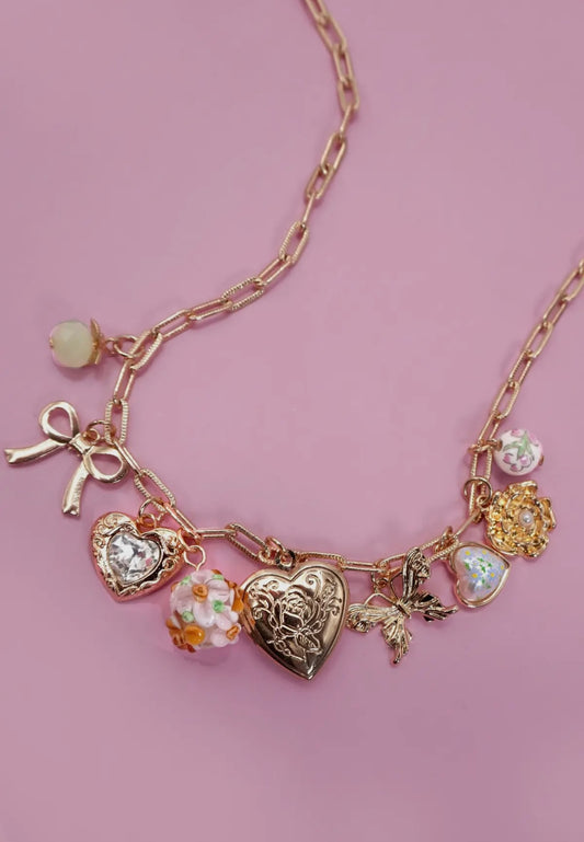 Vintage Locket Charm Necklace