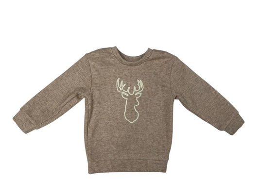 Deer Embroidery Sweater-EJ