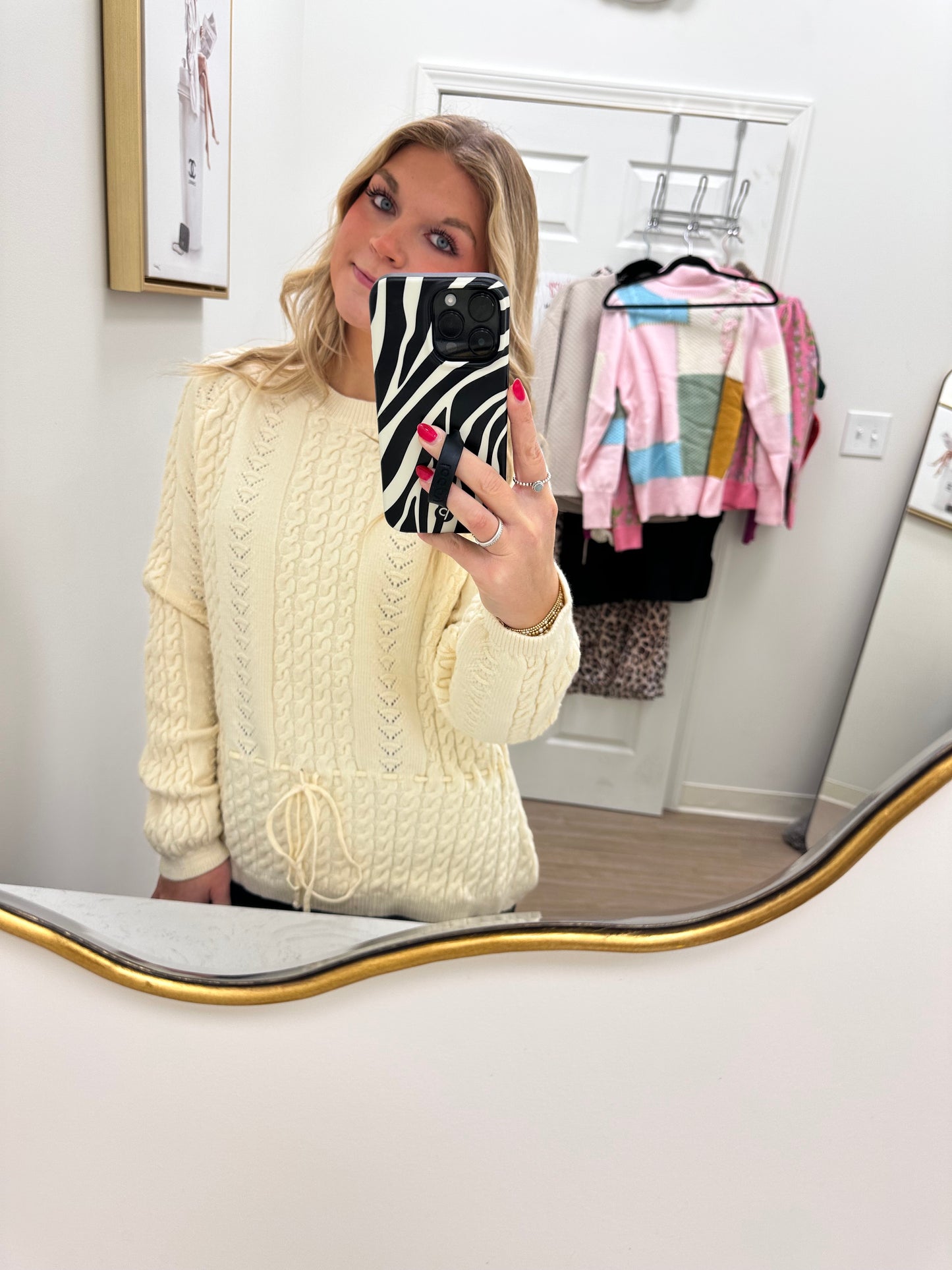 Ivory Cable Knit Sweater