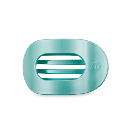 Totally Turquoise Round Flat Hair Clip | Medium