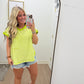 Lime Open Back Top