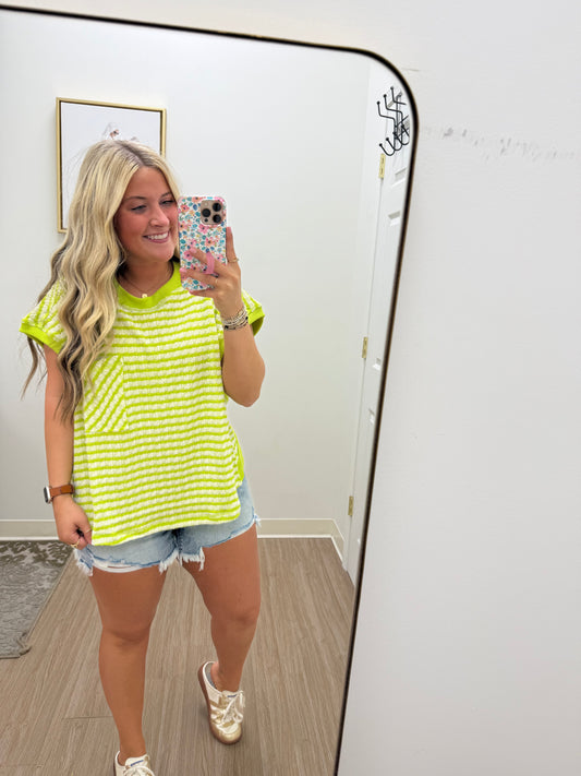 Lime Open Back Top