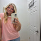 Stripe Everyday Top| Coral