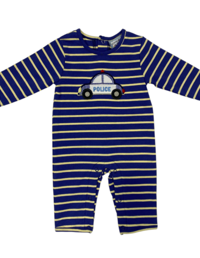 Police Appliqué Romper- Three Sisters