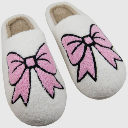 Light pink coquette now slippers