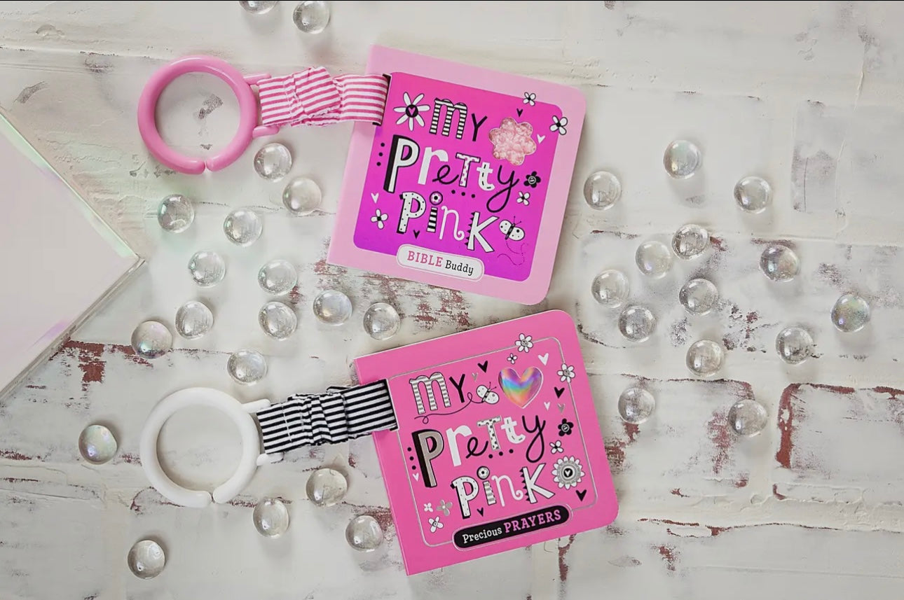 Stroller clip-on book: My Pretty Pink Bible