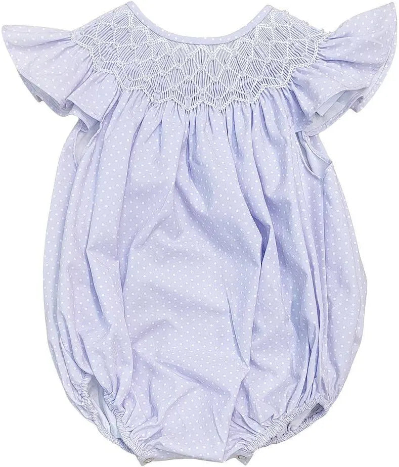 Polka Dot Pearl Smock Bubble | Purple